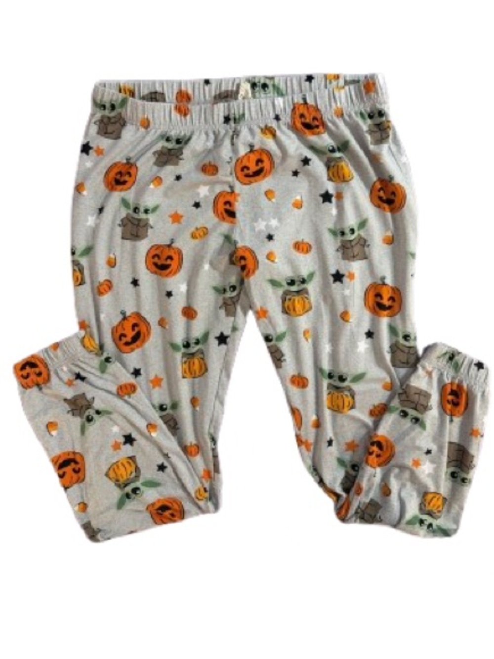 Star Wars Grey Womens Halloween Pumpkin & Grogu Pajama Bottoms